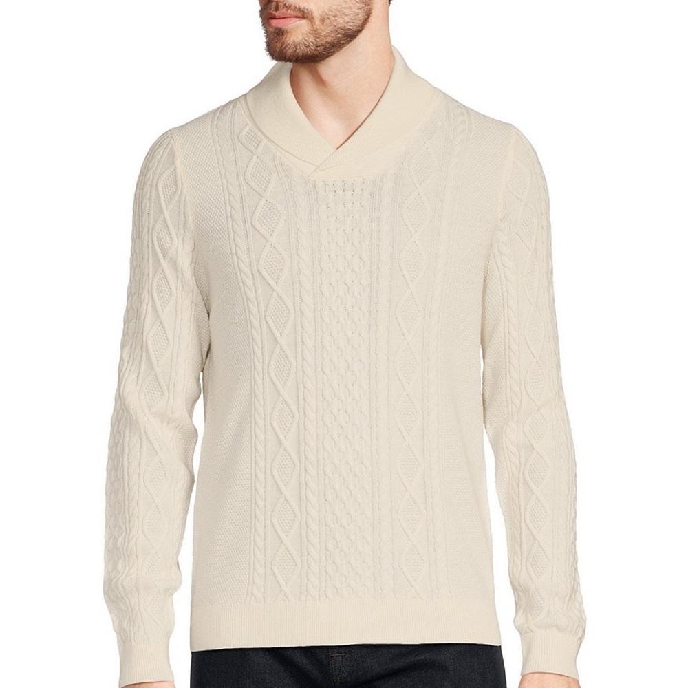 Murano NWOT cream Inflorescence Collection knit wool blend sweater. Size XL‎